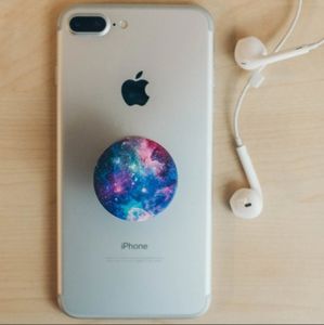 Blue Nebula Galaxy Phone Stand